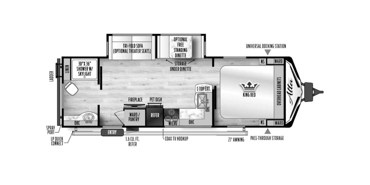 2024 East to West Alta 2600KRB Travel Trailer at Kellys RV, Inc. STOCK# 4595B Floor plan Layout Photo
