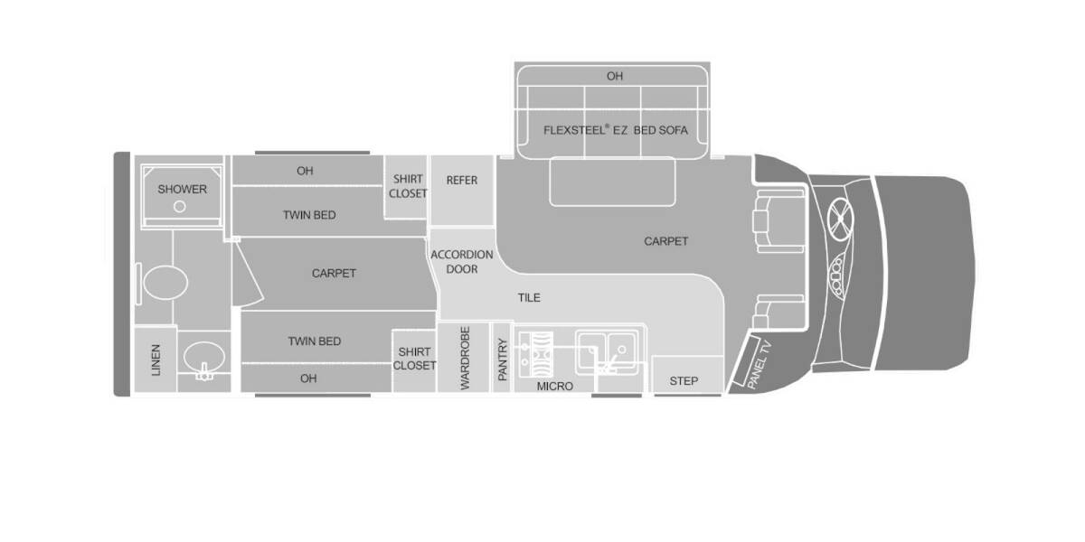 2007 Dynamax Isata Ford E-450 282 Class C at Kellys RV, Inc. STOCK# CONSIGN53 Floor plan Layout Photo