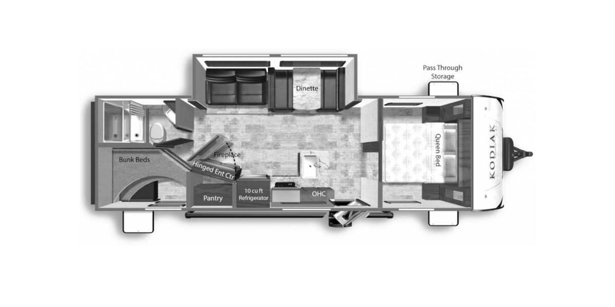 2021 Dutchmen Kodiak SE 27SBH Travel Trailer at Kellys RV, Inc. STOCK# 4093B Floor plan Layout Photo