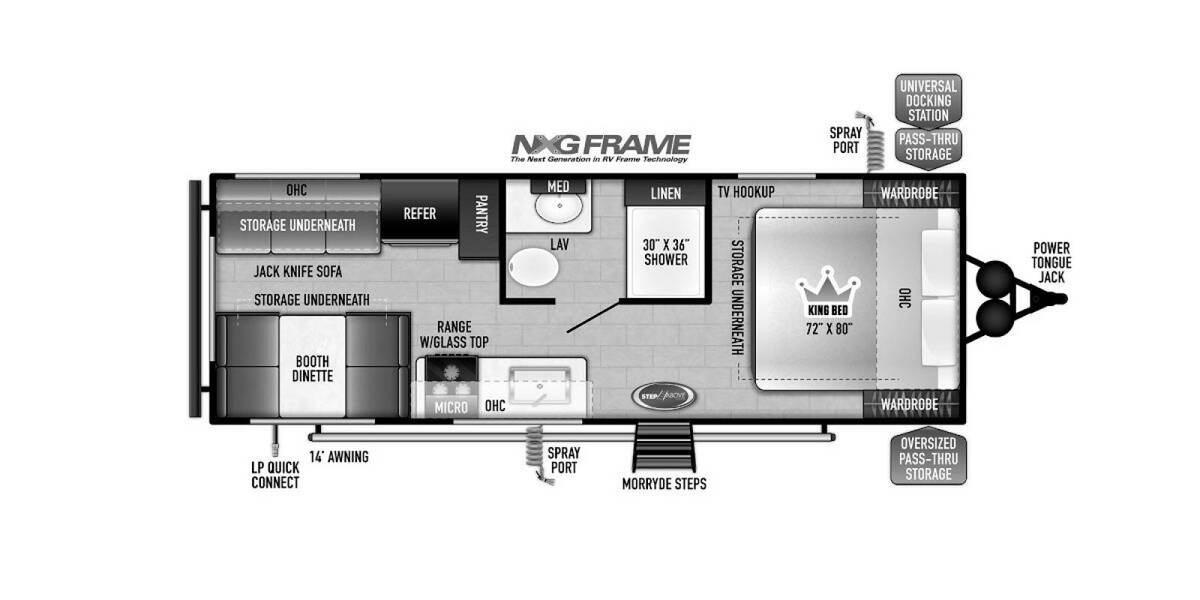 2021 East to West Della Terra 200RD Travel Trailer at Kellys RV, Inc. STOCK# 4095B Floor plan Layout Photo