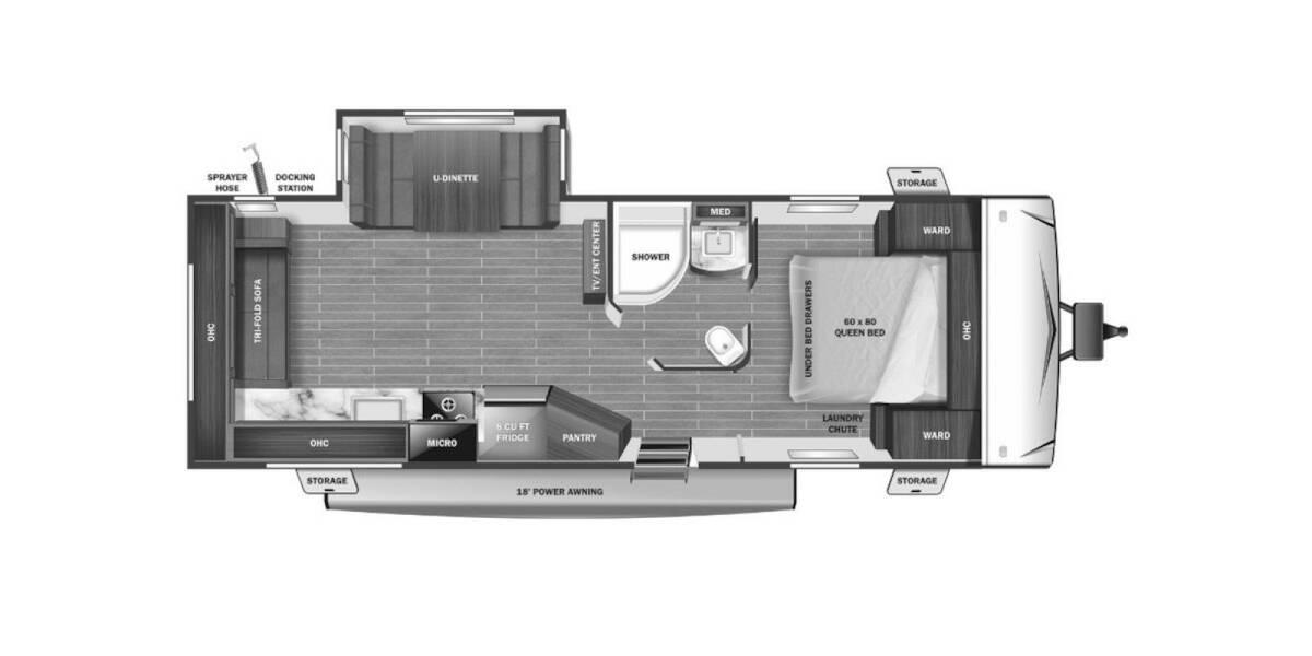 2022 Starcraft Super Lite 242RL Travel Trailer at Kellys RV, Inc. STOCK# 4197B Floor plan Layout Photo