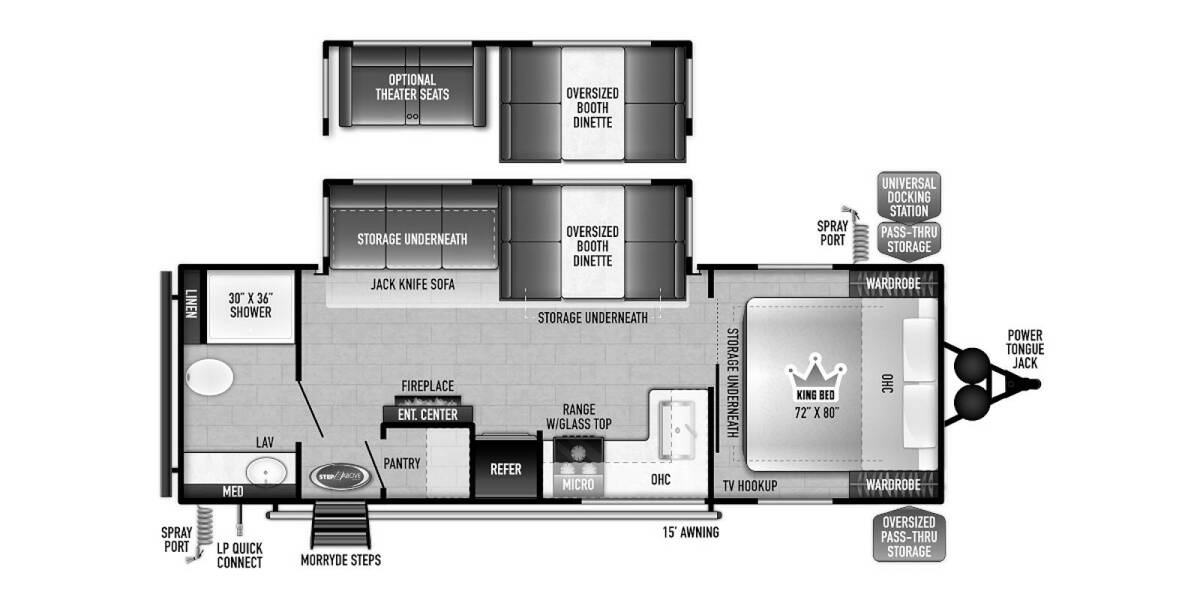 2022 East to West Della Terra 261RB Travel Trailer at Kellys RV, Inc. STOCK# 4259B Floor plan Layout Photo