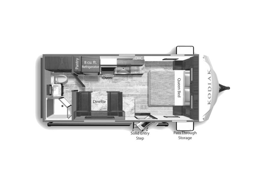 2022 Dutchmen Kodiak Ultra-Lite 201QB  at Kellys RV, Inc. STOCK# 4293B Floor plan Layout Photo
