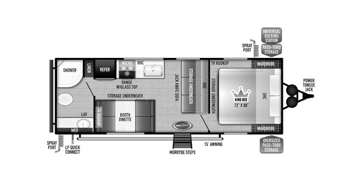 2022 East to West Della Terra 230RB Travel Trailer at Kellys RV, Inc. STOCK# 4294B Floor plan Layout Photo