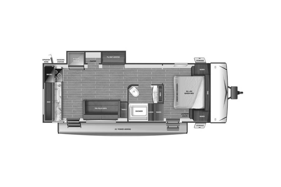 2022 Starcraft Super Lite 232MD Travel Trailer at Kellys RV, Inc. STOCK# 4308B Floor plan Layout Photo