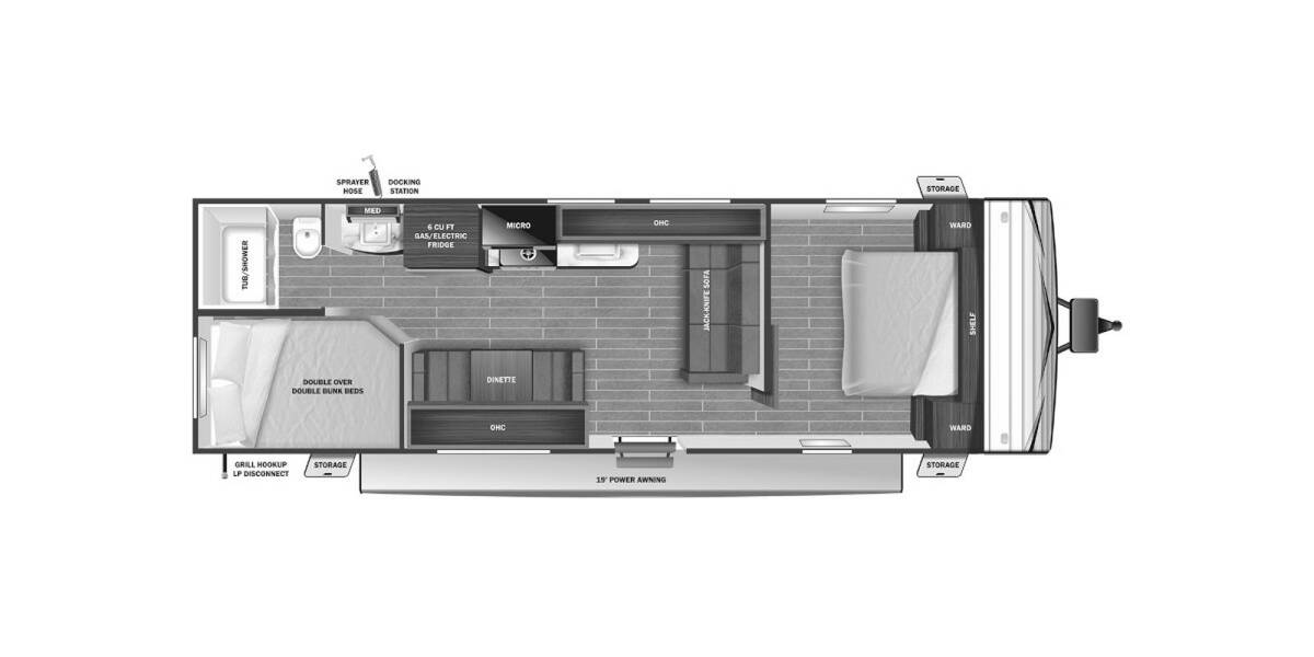 2022 Starcraft Autumn Ridge 26BH Travel Trailer at Kellys RV, Inc. STOCK# 4344B Floor plan Layout Photo