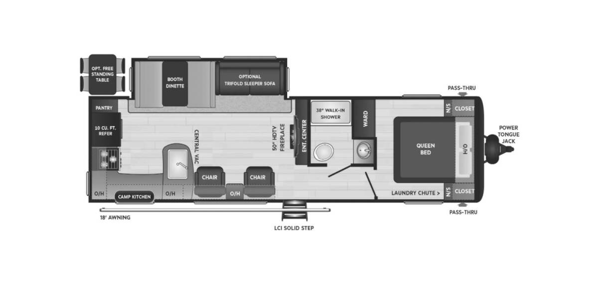 2022 Keystone Hideout 28RKS Travel Trailer at Kellys RV, Inc. STOCK# 4352B Floor plan Layout Photo