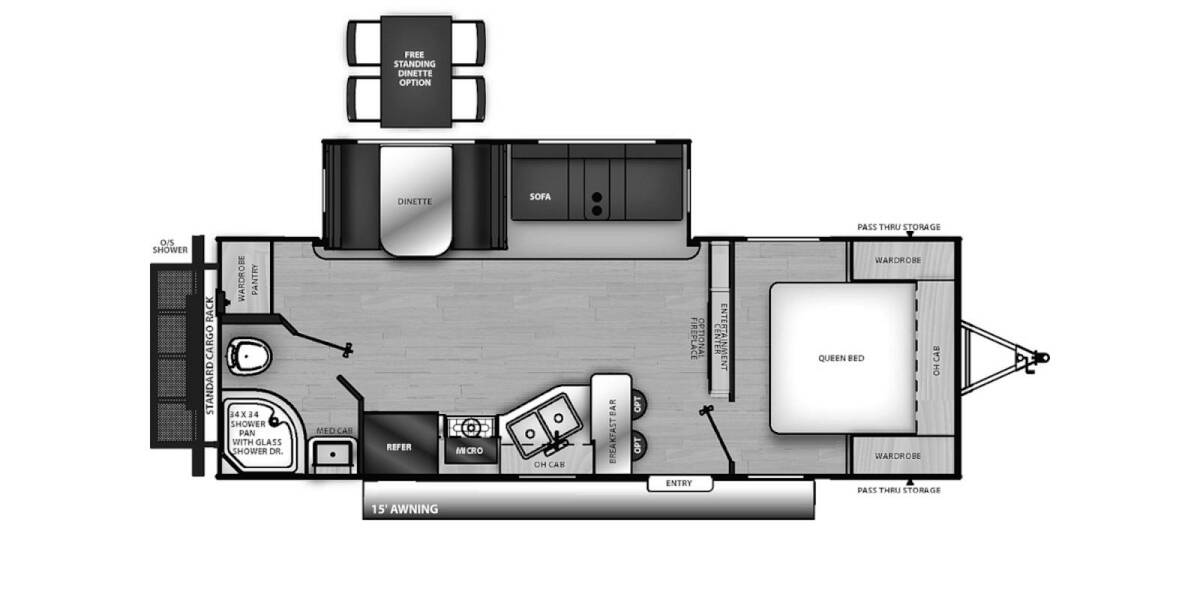 2022 Coachmen Catalina Legacy Edition 243RBS Travel Trailer at Kellys RV, Inc. STOCK# 4355B Floor plan Layout Photo