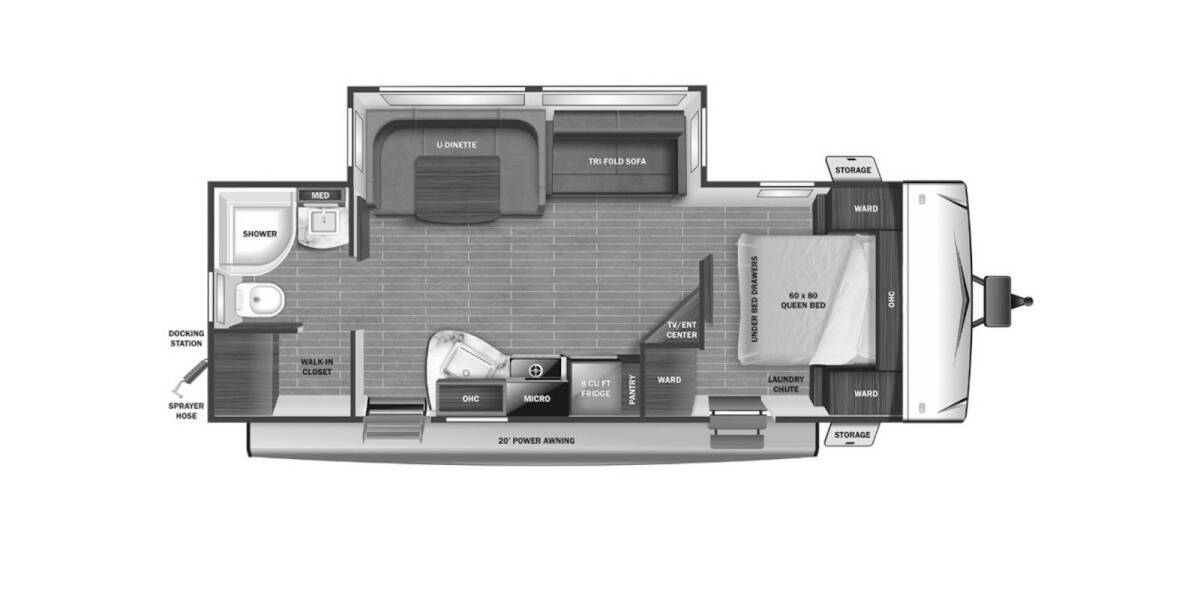 2022 Starcraft Super Lite 252RB Travel Trailer at Kellys RV, Inc. STOCK# 4361B Floor plan Layout Photo