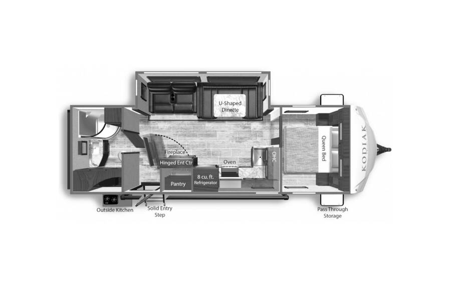 2022 Dutchmen Kodiak Ultra-Lite 261RBSL Travel Trailer at Kellys RV, Inc. STOCK# 4394B Floor plan Layout Photo