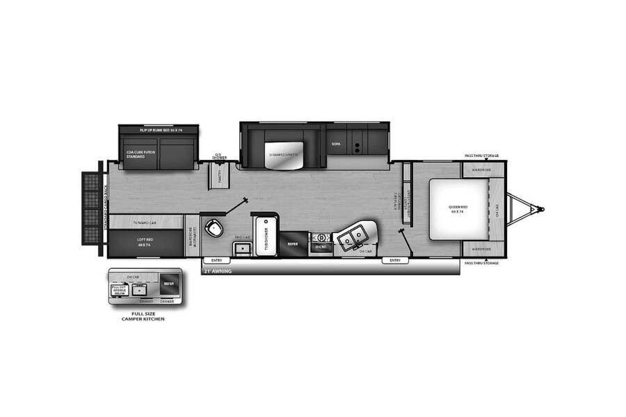 2022 Coachmen Catalina Legacy 323BHDSCK  at Kellys RV, Inc. STOCK# 4398B Floor plan Layout Photo