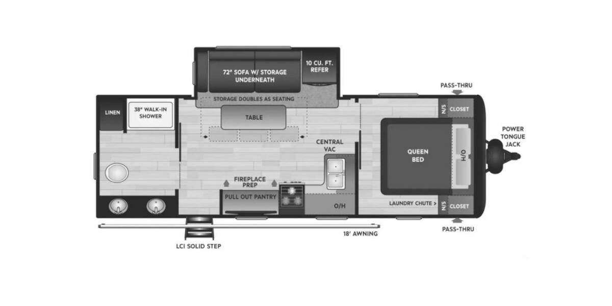 2022 Keystone Hideout 243RB Travel Trailer at Kellys RV, Inc. STOCK# 4403B Floor plan Layout Photo