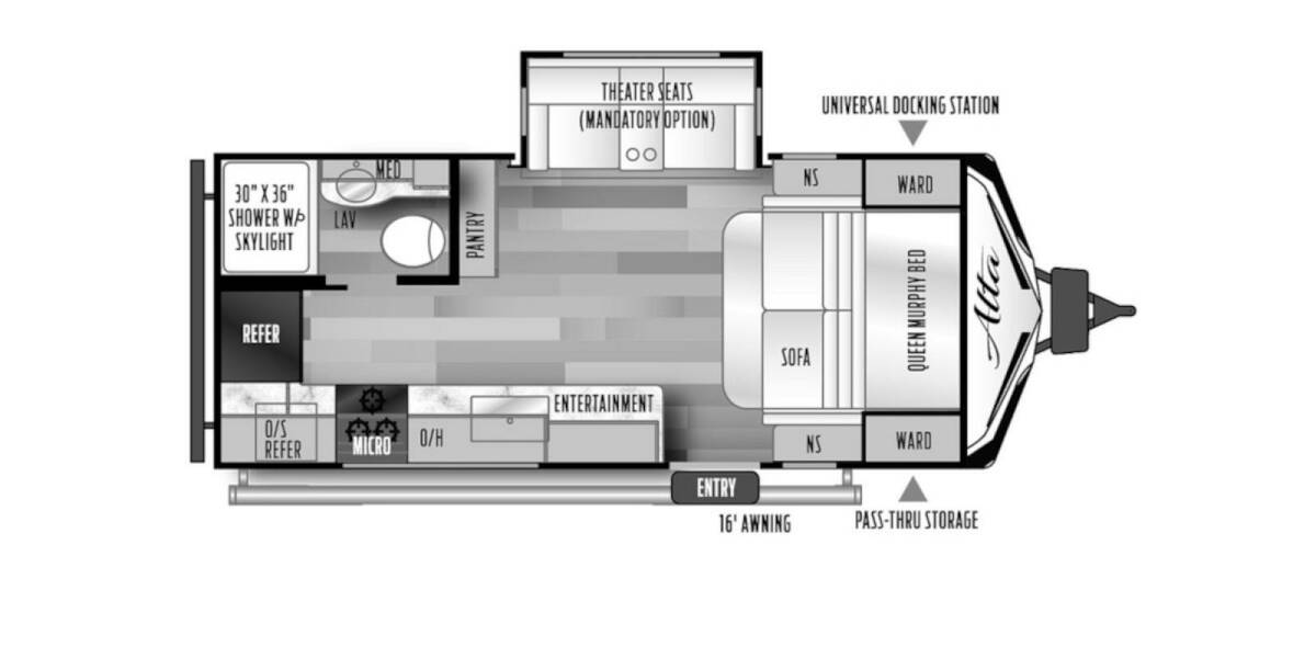 2022 East to West Alta 1900MMK Travel Trailer at Kellys RV, Inc. STOCK# 4417B Floor plan Layout Photo