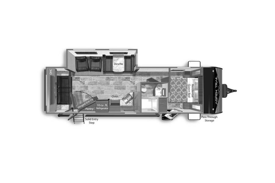 2022 Dutchmen Aspen Trail 2860RLS Travel Trailer at Kellys RV, Inc. STOCK# 4437B Floor plan Layout Photo