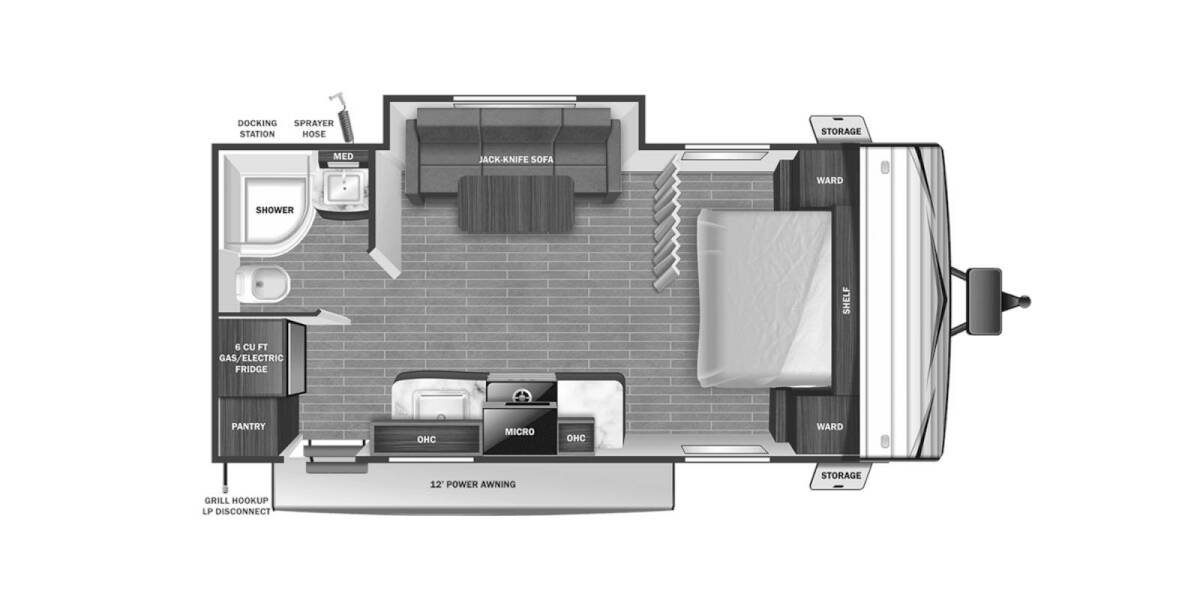 2023 Starcraft Autumn Ridge 20FBS Travel Trailer at Kellys RV, Inc. STOCK# 4438B Floor plan Layout Photo