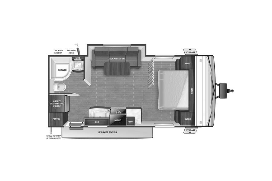 2023 Starcraft Autumn Ridge 20FBS Travel Trailer at Kellys RV, Inc. STOCK# 4438B Floor plan Layout Photo