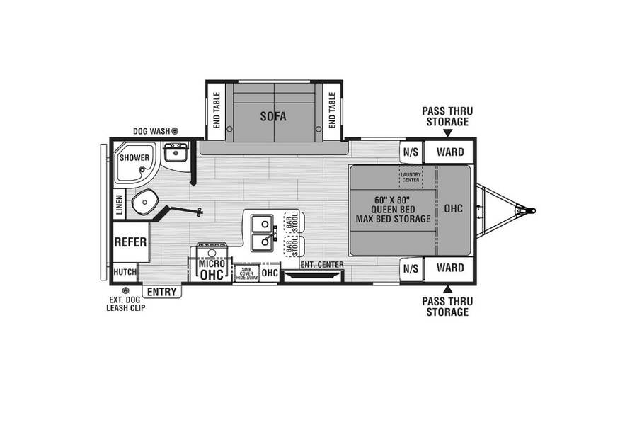 2023 Coachmen Northern Spirit 1943RB Travel Trailer at Kellys RV, Inc. STOCK# 4439B Floor plan Layout Photo