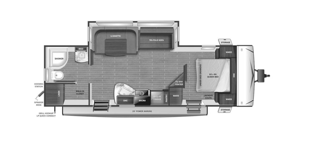 2023 Starcraft Super Lite 252RB Travel Trailer at Kellys RV, Inc. STOCK# 4451B Floor plan Layout Photo