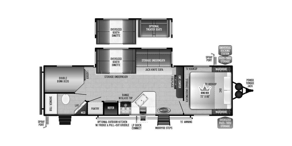 2023 East to West Della Terra 271BH Travel Trailer at Kellys RV, Inc. STOCK# 4458B Floor plan Layout Photo