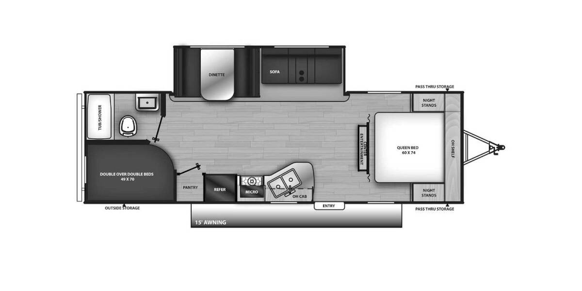 2022 Coachmen Catalina Summit Series 8 261BHS Travel Trailer at Kellys RV, Inc. STOCK# 4412B Floor plan Layout Photo