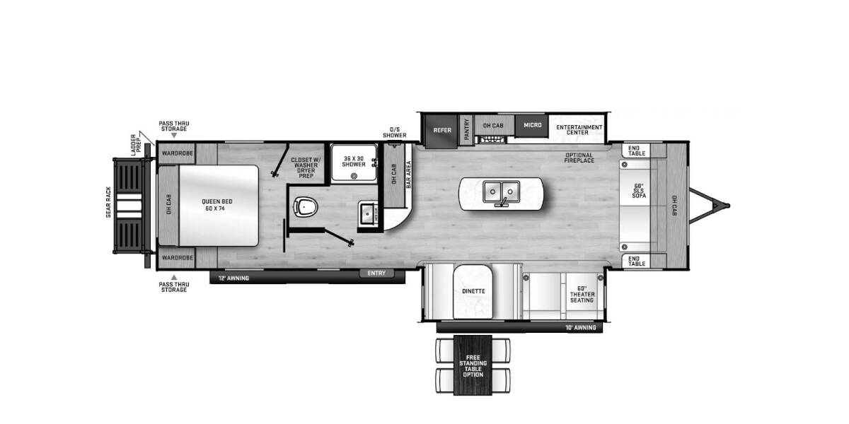 2024 Coachmen Catalina Legacy Edition 283FEDS Travel Trailer at Kellys RV, Inc. STOCK# 4627B Floor plan Layout Photo