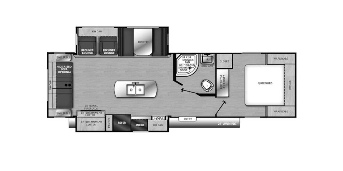 2019 Coachmen Catalina Legacy Edition 293RLDS Travel Trailer at Kellys RV, Inc. STOCK# CONSIGN46 Floor plan Layout Photo