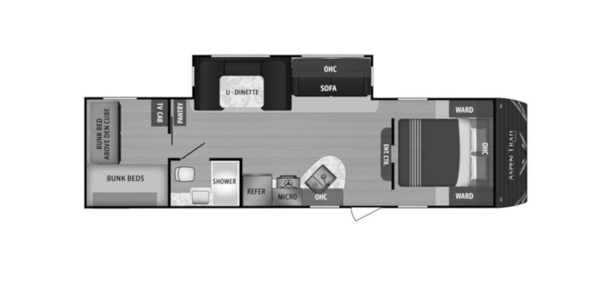 2020 Dutchmen Aspen Trail 2910BHS Travel Trailer at Kellys RV, Inc. STOCK# 4671B Floor plan Layout Photo