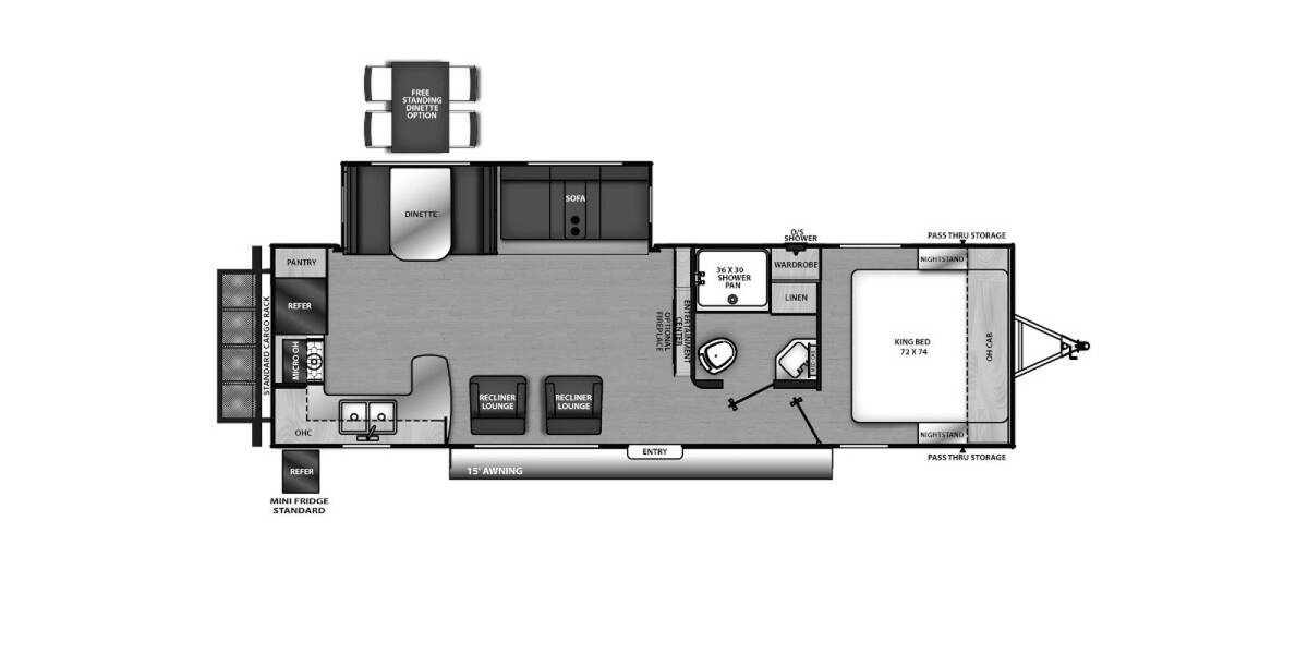 2022 Coachmen Catalina Legacy Edition 283RKS Travel Trailer at Kellys RV, Inc. STOCK# 4675B Floor plan Layout Photo